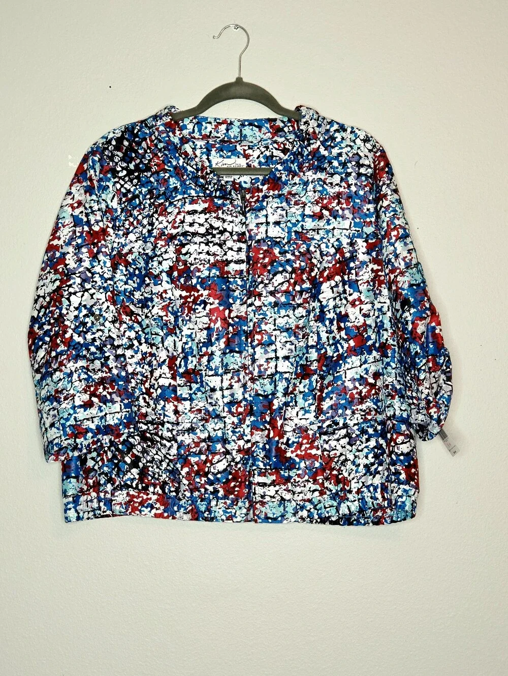 Kim Rogers Zip Front Polyester Jacket Petite 16 NWT